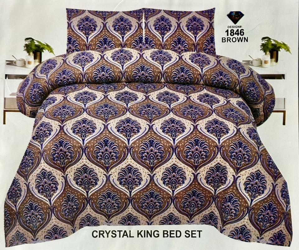EXPORT QUALITY Crystal-King-Bed-Sheet Red-1025