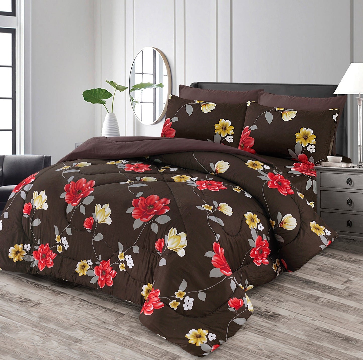 EXPORT QUALITY Crystal-King-Bed-Sheet Red-1025