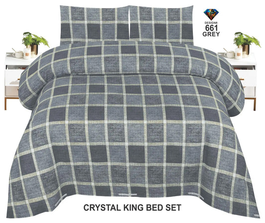 EXPORT QUALITY Crystal-King-Bed-Sheet Red-1025