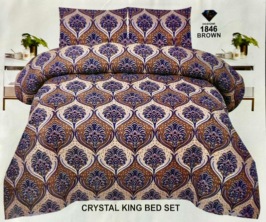 EXPORT QUALITY Crystal-King-Bed-Sheet Red-1025