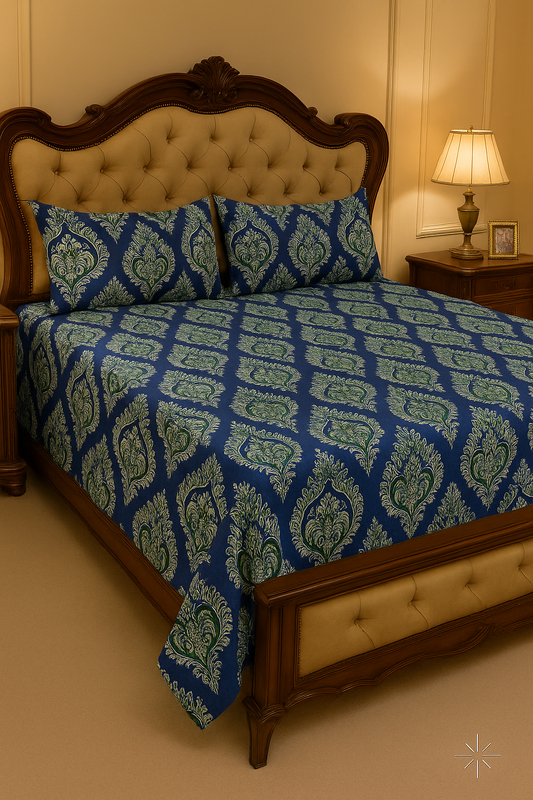 EXPORT QUALITY Crystal-King-Bed-Sheet Red-1037