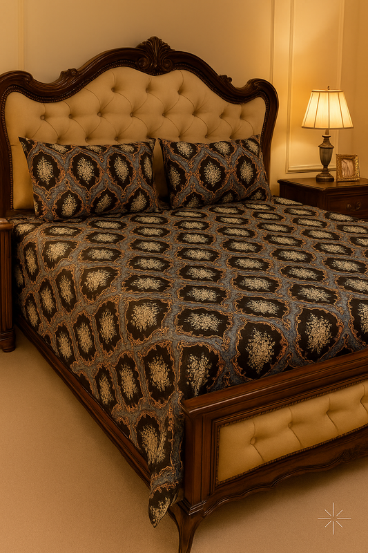 EXPORT QUALITY Crystal-King-Bed-Sheet Red-1035