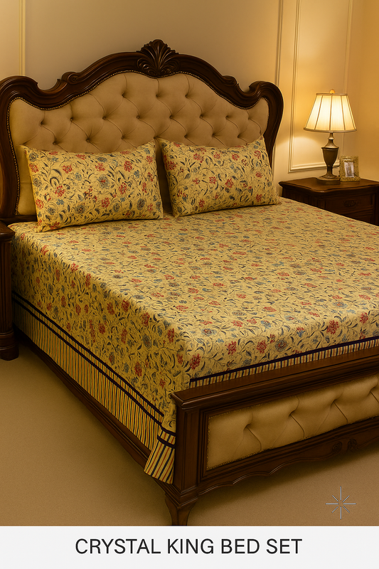 EXPORT QUALITY Crystal-King-Bed-Sheet Red-1040