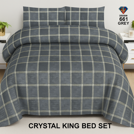 EXPORT QUALITY Crystal-King-Bed-Sheet Red-1025