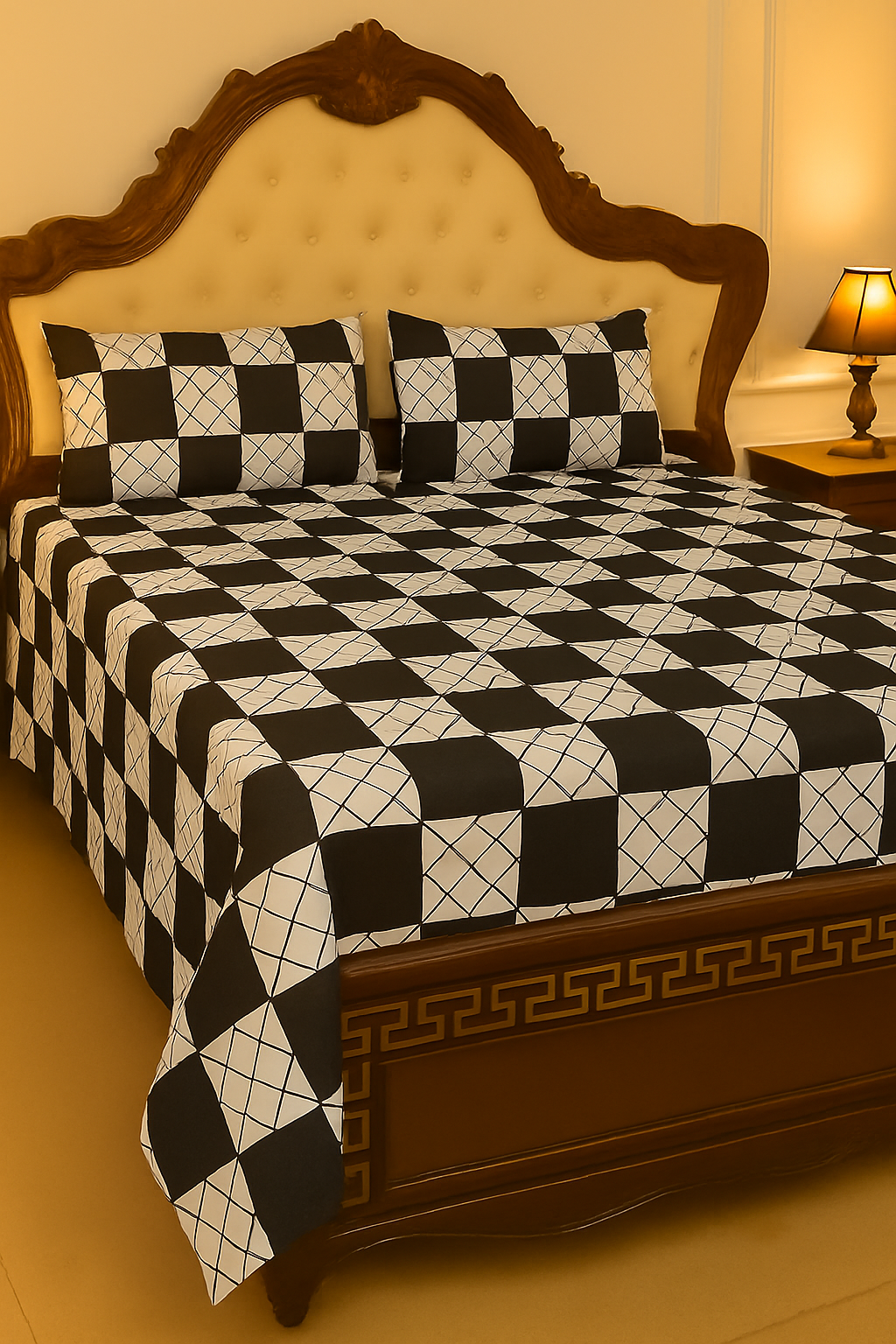 EXPORT QUALITY Crystal-King-Bed-Sheet Red-1025