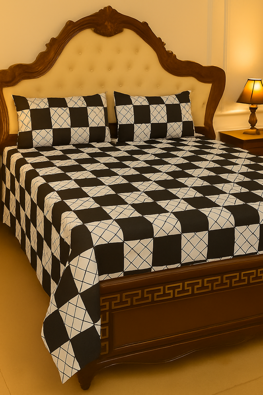 EXPORT QUALITY Crystal-King-Bed-Sheet Red-1025