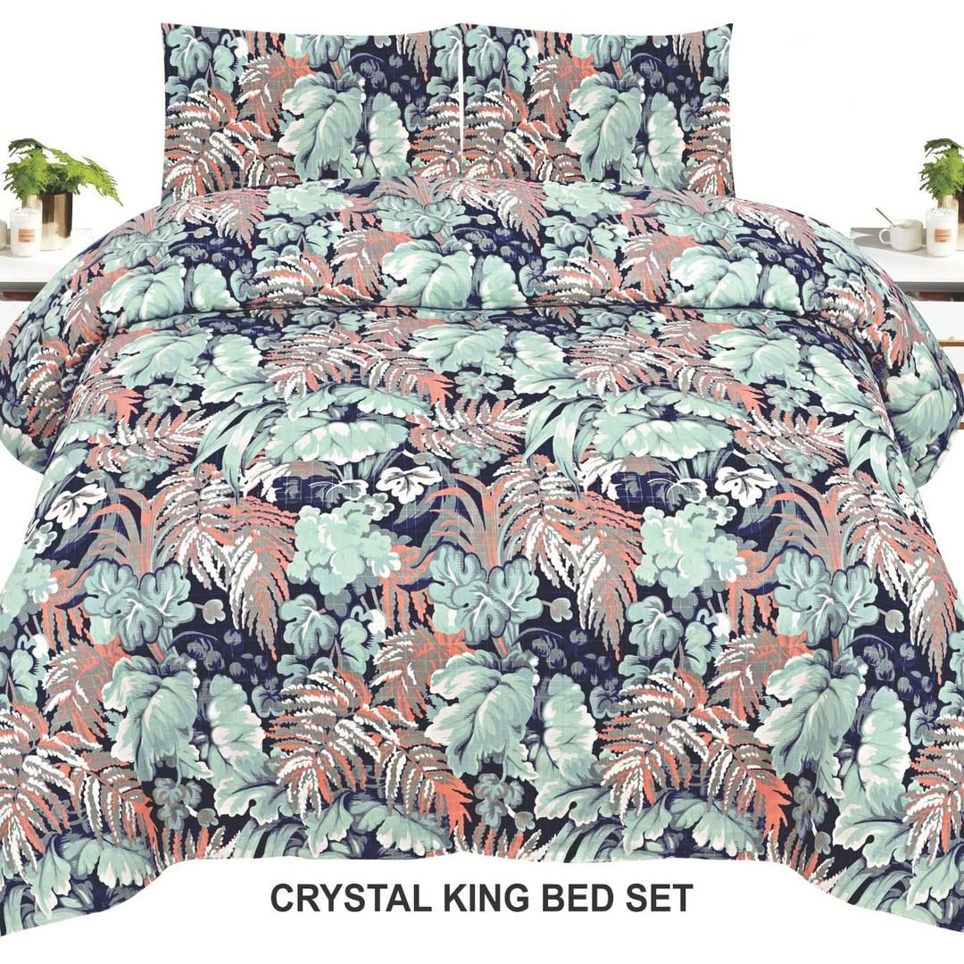 EXPORT QUALITY Crystal-King-Bed-Sheet Red-1025
