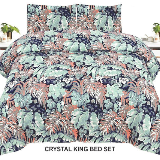 EXPORT QUALITY Crystal-King-Bed-Sheet Red-1025