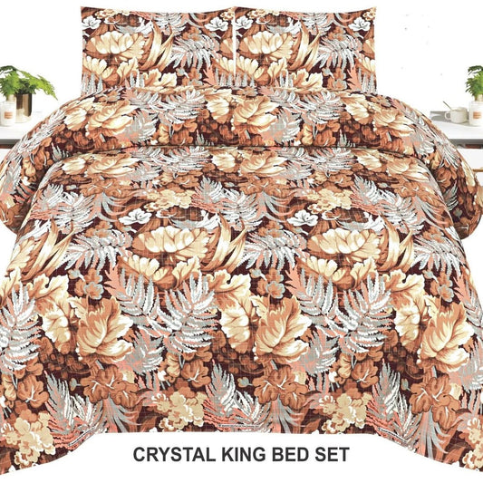 EXPORT QUALITY Crystal-King-Bed-Sheet Red-1025