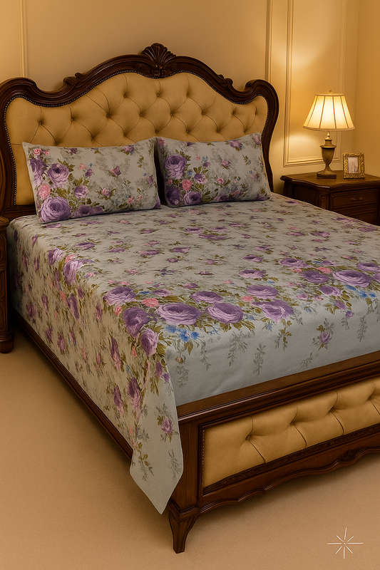 EXPORT QUALITY Crystal-King-Bed-Sheet Red-1039