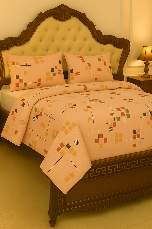 EXPORT QUALITY Crystal-King-Bed-Sheet Red-1025