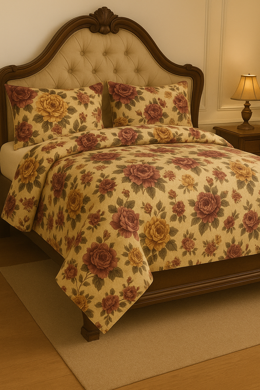 EXPORT QUALITY Crystal-King-Bed-Sheet Red-1025